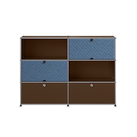 USM Haller Sideboard M66 mit Soft Panels (USM Braun, blau) [QS M66]