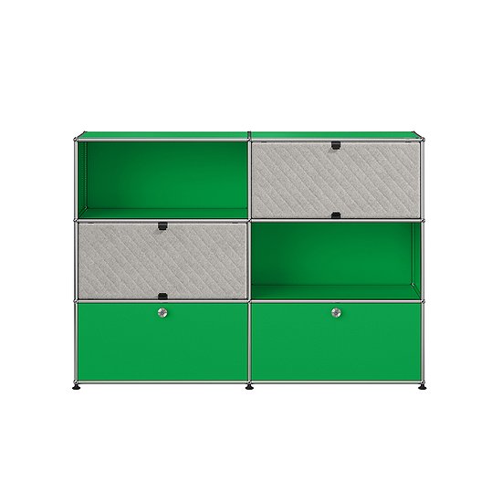 USM Haller Sideboard M66 mit Soft Panels (USM Grün, grau) [QS M66]