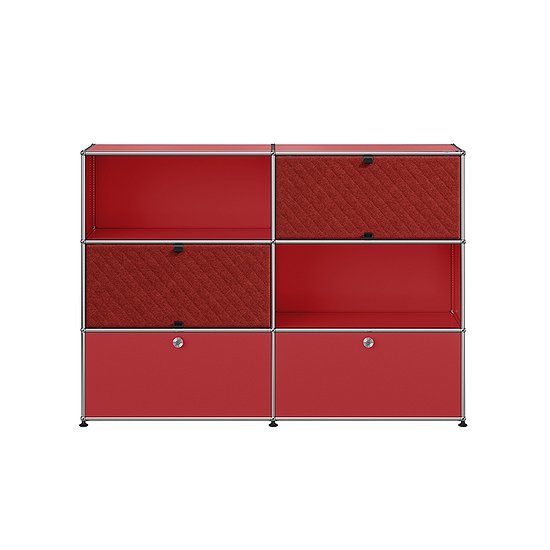 USM Haller Sideboard M66 mit Soft Panels (USM Rubinrot, rot) [QS M66]