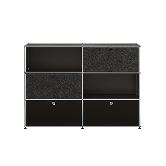 USM Haller Sideboard M66 mit Soft Panels (Graphitschwarz, dunkelgrau) [QS M66]