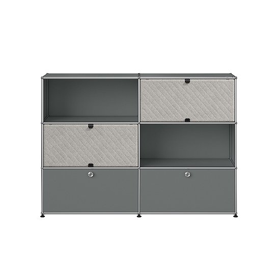USM Haller Sideboard M66 mit Soft Panels (Mittelgrau, grau) [QS M66]