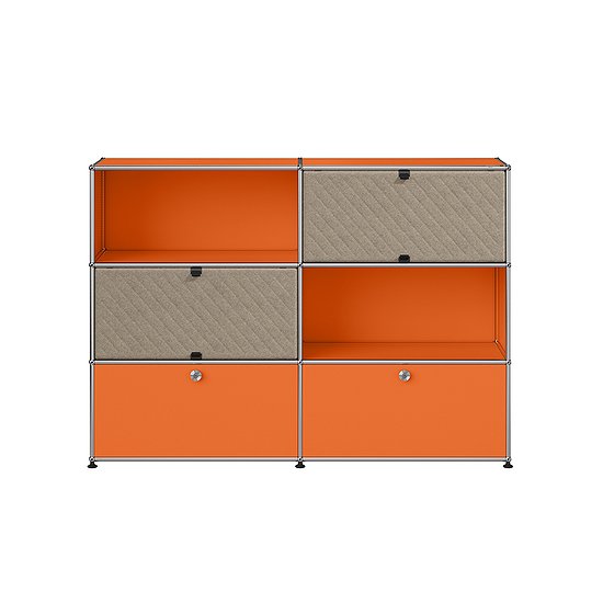 USM Haller Sideboard M66 mit Soft Panels (Reinorange, taupe) [QS M66]