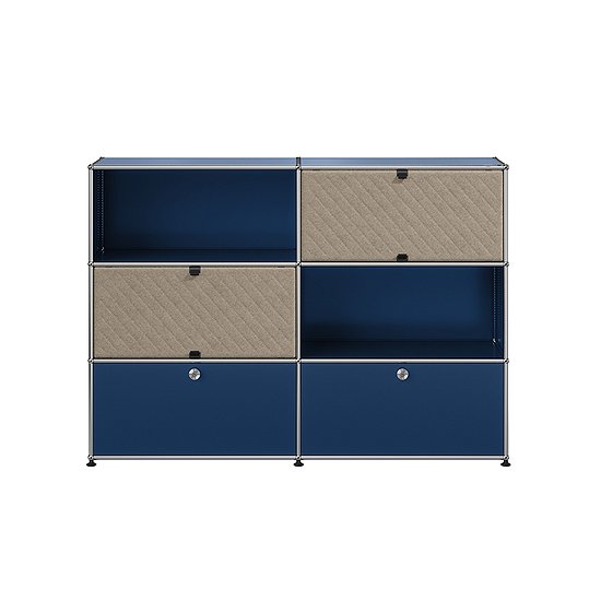 USM Haller Sideboard M66 mit Soft Panels (Stahlblau, taupe) [QS M66]