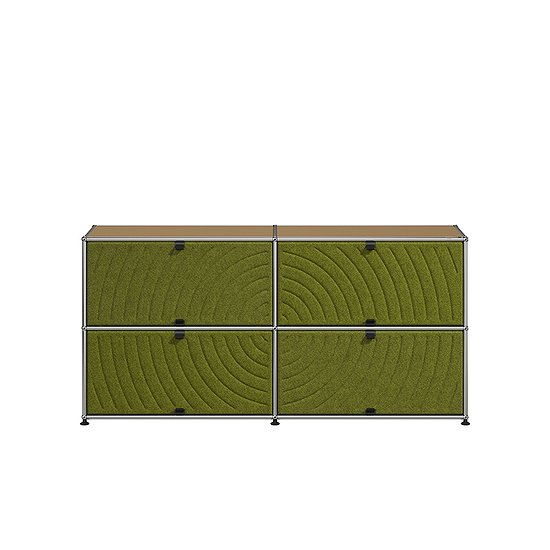 USM Haller Sideboard M68 mit Soft Panels (USM Beige, grün) [QS M68]