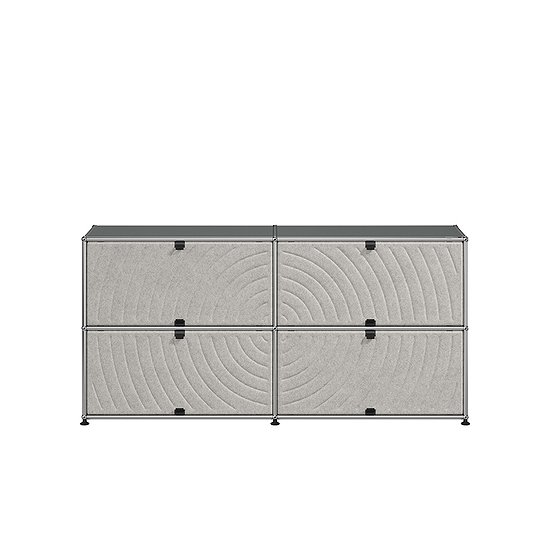 USM Haller Sideboard M68 mit Soft Panels (Mittelgrau, grau) [QS M68]