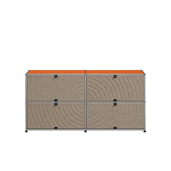 USM Haller Sideboard M68 mit Soft Panels (Reinorange, taupe) [QS M68]