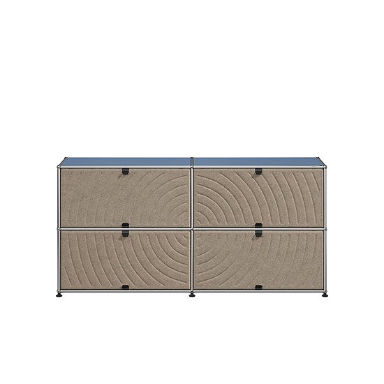 USM Haller Sideboard M68 mit Soft Panels (Stahlblau, taupe) [QS M68]