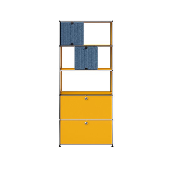 USM Haller Regal (Goldgelb, blau, hellblau) [QS M69]