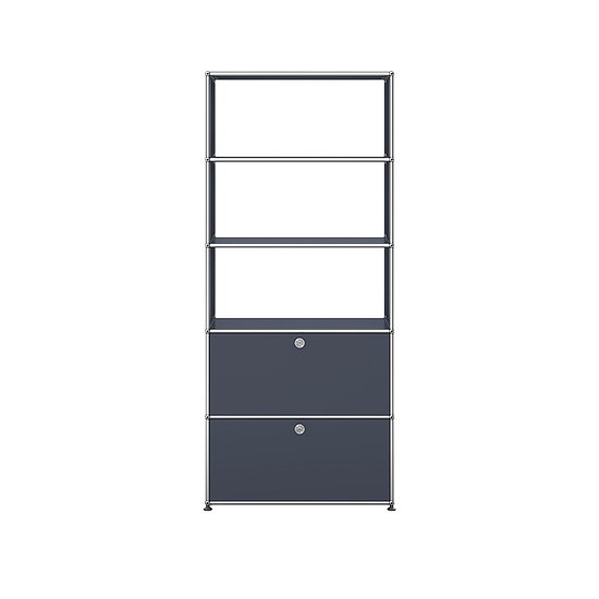 Meuble de rangement USM Haller, Anthracite (QS M24)