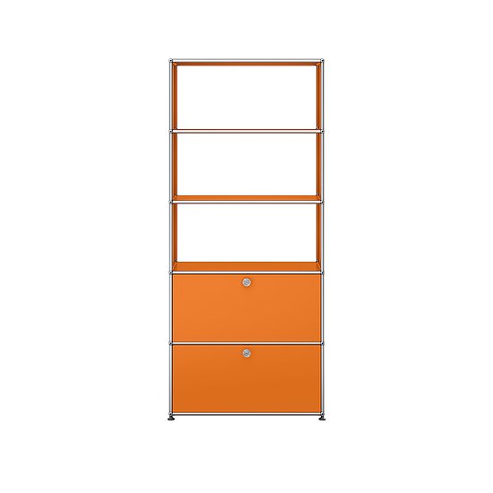 Meuble de rangement USM Haller, Orange pur (QS M24)