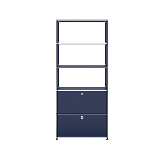 Meuble de rangement USM Haller, Bleu acier (QS M24)