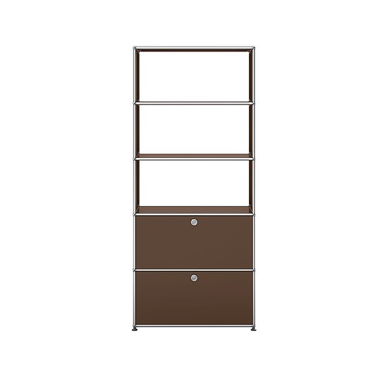 Meuble de rangement USM Haller, Marron USM (QS M24)