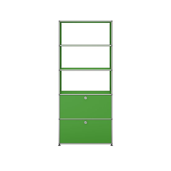 Meuble de rangement USM Haller, Vert USM (QS M24)