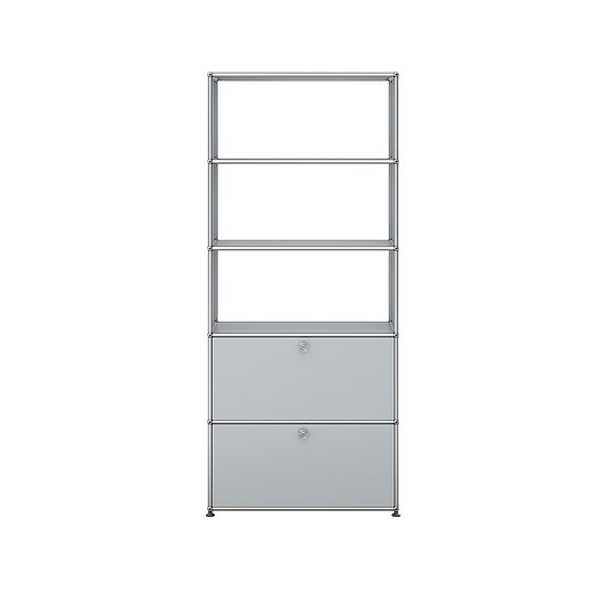 Meuble de rangement USM Haller, Argent mat USM (QS M24)