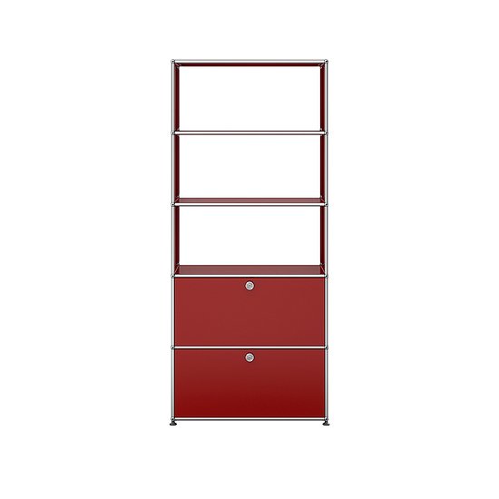 Meuble de rangement USM Haller, Rouge rubis USM (QS M24)