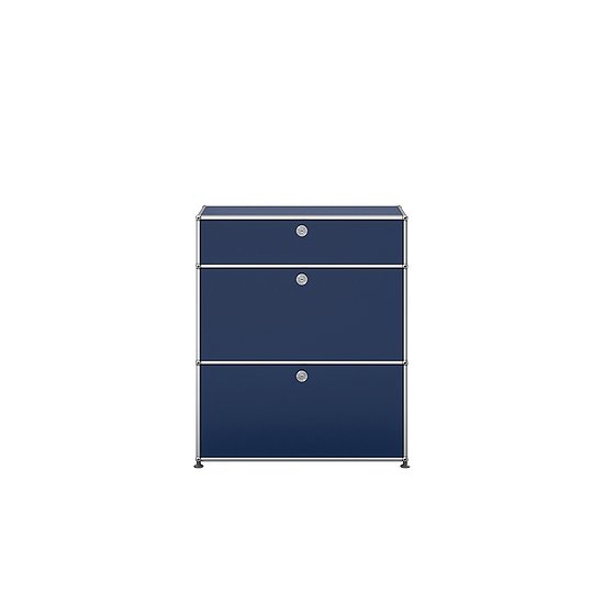 Meuble de rangement USM Haller, Bleu acier (QS M25)