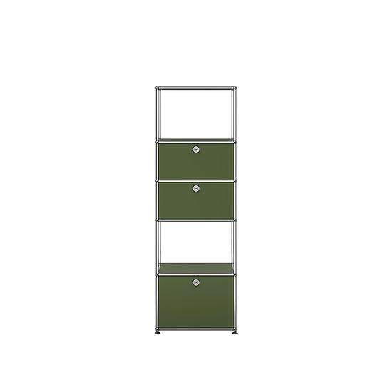 Meuble de rangement USM Haller, Vert olive (QS M52)