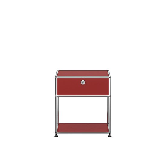 Table de chevet USM Haller, Rouge rubis USM (QS M54)