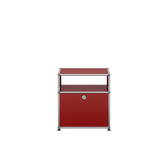 Table de chevet USM Haller, Rouge rubis USM (QS M55)