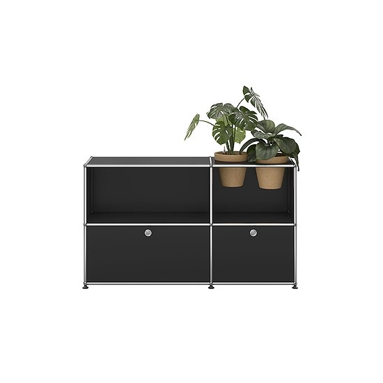 Meuble de rangement USM Haller, Noir graphite (QS M57)