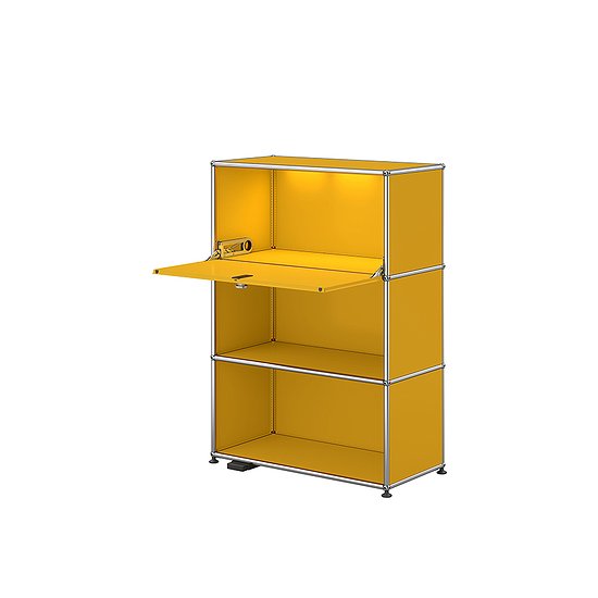 Meuble de rangement USM Haller E, Jaune or (QS M58)