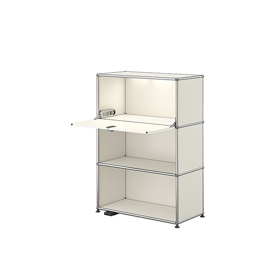 Meuble de rangement USM Haller E, Blanc pur (QS M58)