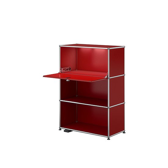 Meuble de rangement USM Haller E, Rouge rubis USM (QS M58)