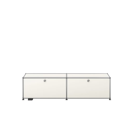 Meuble multimedia USM Haller E, Blanc pur (QS M59)