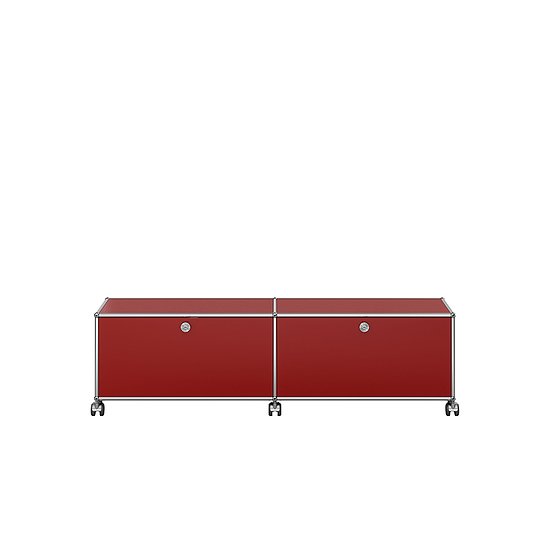 Meuble multimedia USM Haller, Rouge rubis USM (QS M61)