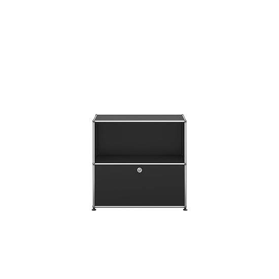 Meuble auxiliar USM Haller, Noir graphite (QS M62)